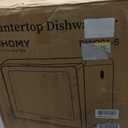 EUHOMY Countertop Dishwasher Portable with 6 Programs, 5L Built-in Water Tank for Apartments & RV, 167 High-Temp, No Hookup Needed, Mini Dishwasher with Baby Care, Air Dry/Quick/ECO/Fruit/Normal Mode