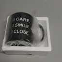 Ceramic Mug for Phone Sales Personnel, I Smile, I Care, I Close for Sales Representatives. 8 Ounce. Realtor Gift Mug