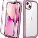 Diaclara Designed for iPhone 13 Case, Full Body Rugged Case with Built-in Touch Sensitive Anti-Scratch Screen Protector, Soft TPU Bumper Case for iPhone 13 6.1" (Blackcurrant)