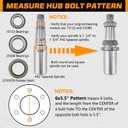 1 Set 6 on 5.5'' Trailer Hub Kit for 5200-6000 lbs 1.25'' to 1.75'' #42 Tapered Spindle, Pre-Lubricated 25580 15123 Bearings 6x5.5 Pattern Trailer Idler Hub 6 Lug Bolt Trailer Wheel Hub Kits