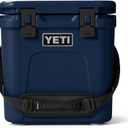 YETI Roadie 24 2.0 Hard Cooler with DoubleDuty Shoulder Strap and Drain Plug, 16.6"W x 14.1"D x 17.4"H, Navy