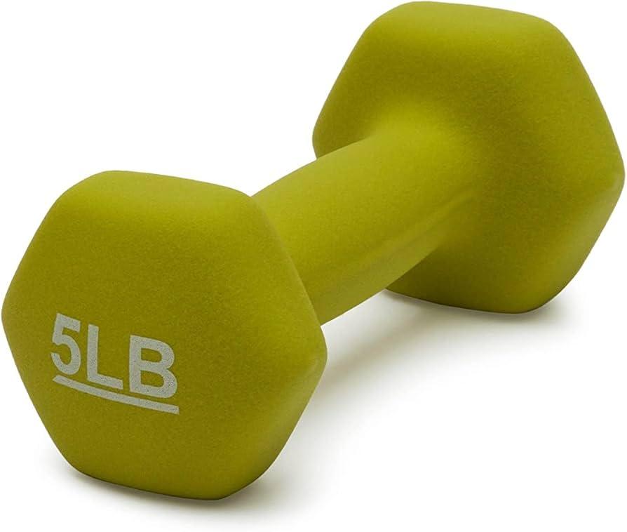 Amazon Basics Vinyl Coated Dumbbell Hand Weights 5LB
