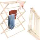 Pennsylvania Woodworks Premium American Maple Clothes Drying Rack - Handcrafted in Pennsylvania - Solid Wood Construction, Collapsible, Eco-Friendly Laundry Solution (Large) (Large | Flat Top)