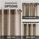 MIULEE Taupe Grey Linen Curtains 72 Inch Length 2 Panels for Bedroom Living Room, Soft Linen Textured Window Drapes Semi Sheer Light Filtering Back Tab Rod Pocket Farmhouse Modern Burlap Look Decor