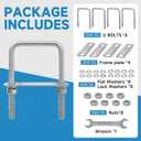 M10 Square U-Bolts 4 Sets 304 Stainless Steel Axle U Bolts Fits 3 Inch Wide Trailer Leaf Springs Include Wrench (M10x3-1/16 Wx 4-1/2"L)