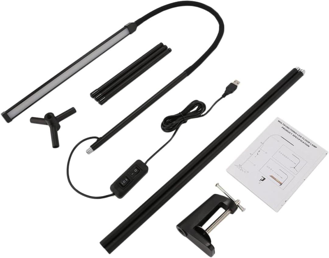 Uonlytech Led Floor Lamp Dimmable Table Light Gooseneck Eye Protection Reading Lamp for Living Room