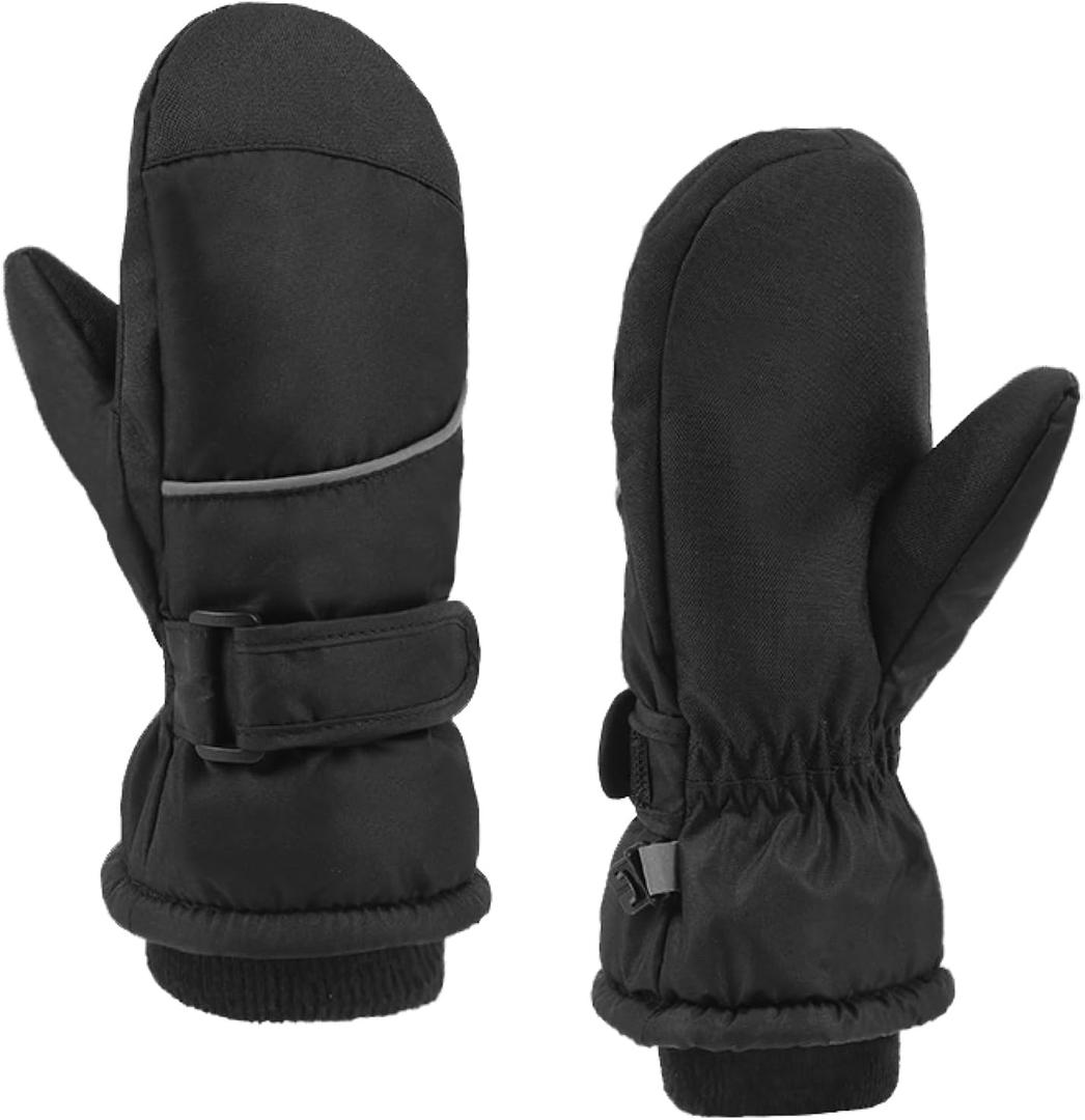 TRIWONDER Kids Ski Snow Gloves Winter Cold Weather Windproof Warm Snowboard Sport Mittens for Boys Girls (7-9 years old)