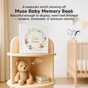 Keepsake Baby Memory Book, Girl, Boy - Beautiful First 5 Year Journal Book, 100 Pages Newborn Milestone Scrapbook, From Pregnancy to Age 5, First Time Mom Gifts for Baby Shower, Mothers Day (Muse)