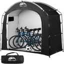 Happy Travel Bike Storage Shed Tent, Waterproof Portable Bicycle Cover with 30% More Top Storage Space for 2 Bikes,Clips Easy Setup Outdoor Sheds Shelter for Motorcycle, Garden Tools, Lawn Mower, 7.3x2.7x6.1ft for 2 Bikes