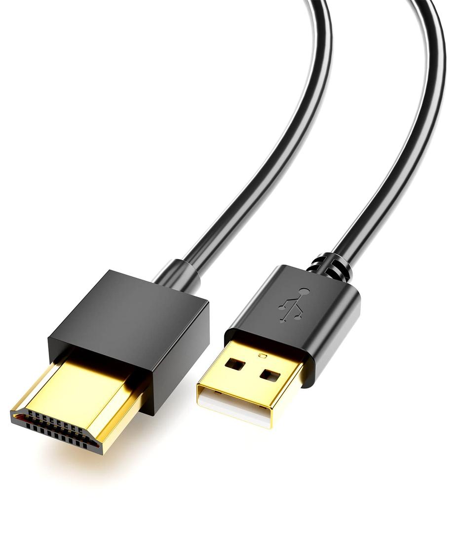USB to HDMI Cord Cable, (1M / 3.3FT) USB 2.0 Male to Male Charger Cable Adapter,Used to Charge Devices Such as Hard Drives with HDMI Ports from The USB Port No Data Transmission Function