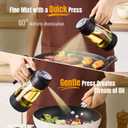 PARACITY Oil Dipenser Bottle with Silicone Bottom, 2 in 1 Olive Oil Sprayer and Dispenser, Oil Spray Bottle 500ML/ 17OZ for Cooking, Kitchen, BBQ, Air Fryer, Salad, Baking(1PC Black)