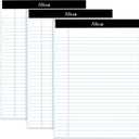 Legal Notepads 8.5 x 11, Pack of 3 - Perforated Wide Ruled Writing Pad - Premium Thick Paper, No Ink Bleeding - Blank Legal Pads For Home, Office, School, Business - 50 Sheets Per Notebook (White)