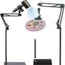 Embroidery Hoop Stand,Rotate Hand Embroidery Stand Embroidery Holder Stand Can Move Freely Hand Embroidery Stand Floor Cross Stitch Stand Suitable for Embroidery Hoop (with Hair Dryer Clamp)