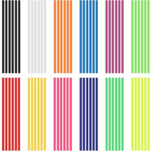72pcs Bike Spoke Decorations, Mixed Colors Spoke Leather Spoke Cover Decorative Wrap Cover for Motorcycle Bicycle Wheelchair
