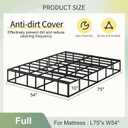 Lutown-Teen 10 Inch Full Size Box Spring High Profile, Heavy Duty Metal Box Spring Full Bed Base with Fabric Cover, Mattress Foundation, Noise Free, Easy Assembly