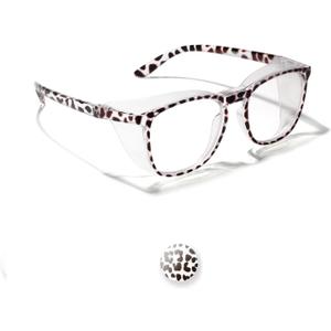 LianSan Oversize Anti-Fog Safety Glasses for Nurses, Z87.1 Certified Goggles for Women, Square UV Protection (Tinted)