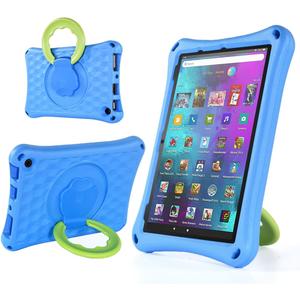 All-New Fire HD 10 Tablet Case for Kids(2023/2021 Release, 13th/11th Generation),Light Weight Shock Proof Handle Friendly 360 Rotating Grip Stand Kid-Proof Case (Blue)