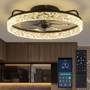 zouzai 20" Smart Ceiling Fan with Light – Flush Mount, Remote & APP Control