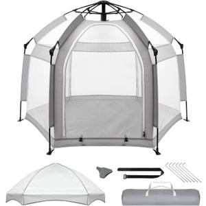 Palopalo Pop Up Baby Beach Tent - UPF50+ Sun Protection Canopy & Mosquito Net, 150D Oxford Ripstop Fabric, Instant Setup Portable Playpen for Indoor & Outdoor Play, Lightweight Pack and Play Yard