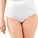 Bali Women's Firm Shapewear Pack, Shaping Brief with Tummy Control, 2-Pack (3X-Large, White Garment)