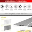 4'H x 4'W Slatwall Panel Garage Wall Organizer with Hooks, Heavy Duty Slat Wall Paneling Sheets, Interlocking PVC Panels, Garage Slatwall for Tool Organization Mounted Storage Systems