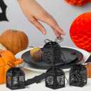 Cabilock Halloween Candy Box Pumpkin Spider Web Hollow Treat Box for Party Supplies 8.3X4.5X0.2 Inches Stylish Holiday Favor Container