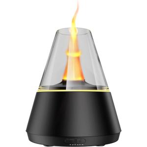 Essential Oil Diffuser, 7 Colors Candle Flame Air Diffuser Humidifier, Ultrasonic Aromatherapy Humidifier with Timer for Home, Bedroom, Office, Yoga