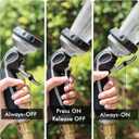 RESTMO Hose Nozzle with Easy Self-Lock Trigger, Heavy Duty Metal Water Hose Sprayer with 9 Spray Patterns and On/Off Valve, Ideal for Outdoor Lawn & Garden Watering, Car & Pet Washing, Silver