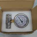 RIDGE WASHER Pressure Washer Gauge with 3/8 Inch Quick Connect Socket and Plug, 6000 PSI