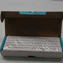 Wireless Keyboard and Mouse Combo, Retro Typewriter Wireless Keyboard with Round Keycaps, 2.4GHz USB Cute Wireless Keyboard Mouse for Computer, Desktop, Laptop and Computer (AllWhite)