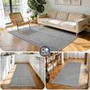3x5 Rugs for Entryway, Woven Indoor Washable Door Mat, Non Slip Boho Small Rug for Kitchen, Soft Low Pile, Front Door Area Rug for Entrance, Living Room, Bedroom, Laundry, Bathroom  (Grey)