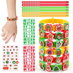 DY-GO DIY Silicone Bracelet Craft Kit for Kids - Adjustable Rubber Wristbands with Stickers & Decorative Accessories for Creative Play and Party Favors, Birthday Gift for Boys Girls Ages 3+