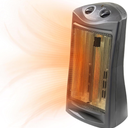 Comfort Zone Indoor Tower Space Heater, Adjustable Thermostat, Radiant Heat, Electric, Infrared Quartz. 120 V

60 HZ

750 W/1,500 W

Product Dimensions

Height: 22.83" (58 cm)

Width: 12.40" (31.5 cm)

Depth: 10.04" (25.5 cm)