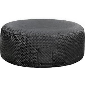 UCEDER Insulated Inflatable Hot Tub Cover,Round Spa Thermal Cover with External Heater/Pump Install Door Design,Energy-Saving and Eco-Friendly for Keeping Warm(Black,71" D x 28" H)
