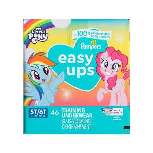 Pampers Training Pants Easy Ups Girls & Boys Size 5T6T, 46 Count, Peppa Pig Potty Underwear 