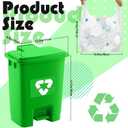 Geiserailie 1 Set Green Compost Bin Kitchen with Foot Pedal and 50 Leakproof Bags, Outdoor & Kitchen Organic Waste Trash Can for Food Scraps, Leaves, and Yard Waste (20L)