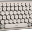 Logitech POP Keys Mechanical Wireless Keyboard with Customizable Emoji Keys, Durable Compact Design, Bluetooth or USB Connectivity, Multi-Device, OS Compatible - Mist