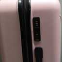 KYME Suitcase Hardshell With Double Spinner Wheels, PC+ABS TSA Lock Travel Luggage, Pink, 20" Carry On 
