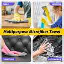 Microfiber Cleaning Cloth, 100 Pack Cleaning Rags Microfiber Towel Bulk Absorbent Lint-Free WashCloths, All-Purpose Towels for Cars, Shop, Automotive, Garage, Home Kitchen 11.5"*11.5", Grey