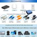 3 x Network Switch Ethernet Splitter 1 to 2 High Speed 1000Mbpswith USB Power CableHigh Speed Ethernet Switch for Cat5/5e/6/7/8 Cable[2 Devices Simultaneously Networking