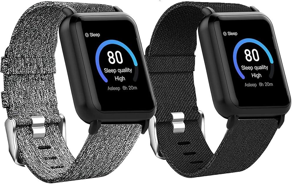 Compatible for 3Plus Vibe Plus Band, Breathable Nylon Woven Fabric Replacement Accessory Strap for Smartwatch
Amazon's Choice