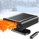 12V Dual-Mode Car Heater & Defogger, 150W Rapid Windshield Defroster & Cooler-Compact Design for Easy Cigarette Lighter Connection(M)
