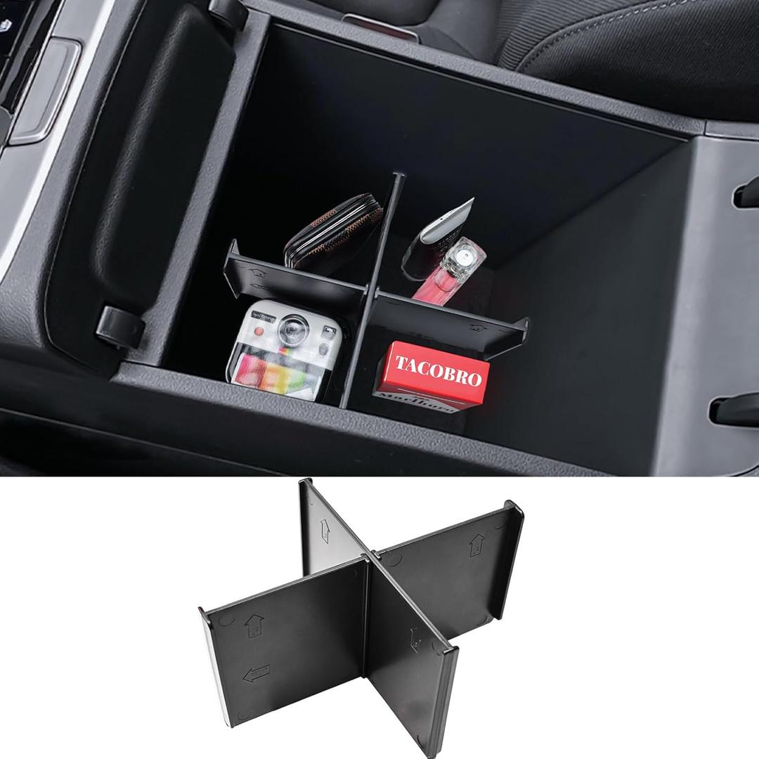 TACORBO Center Console Dividers Organizer Compatible with Santa Cruz 2022-2025 Accessories, Santa Cruz 2023 2024 Armrest Insert partitions