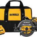 DEWALT FLEXVOLT 60V MAX* Circular Saw Kit, 7-1/4-Inch, Worm Style, 9.0Ah Battery (DCS577X1)