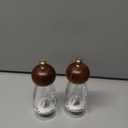 Wood Salt and Pepper Grinders Refillable Set of 2 - Refillable Acrylic Salt Shaker or Pepper Shaker Two 5 oz Salt - Pepper Mill or Salt Mill - Spice Grinder - Easy Clean Ceramic Grinders