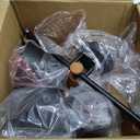 FEMILA Black Bathroom Light Fixtures, 3-Light Bathroom Vanity Lights Over Mirror with Hammered Metal Shade, Modern Wall Lamp for Kitchen Bedroom Living Room,4FG59B-3W BK (22")