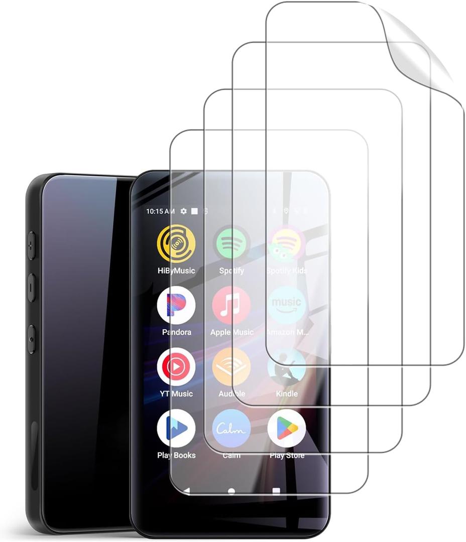 [4 Pack] For Innioasis G5 MP3 Player Screen Protector Ultra-Clear PET Film with 6H Hardness, Anti-Scratch Bubble-Free HD Protective Film for Innioasis G5 Music Player
