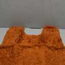 MIULEE Burnt Orange Microfiber Toilet Bath Mat U-Shaped Contour Shaggy Bathroom Rugs Non Slip Extra Thick Soft Bath Rug Absorbent Water for Bathroom Commode Machine Washable(20x24 Inch)