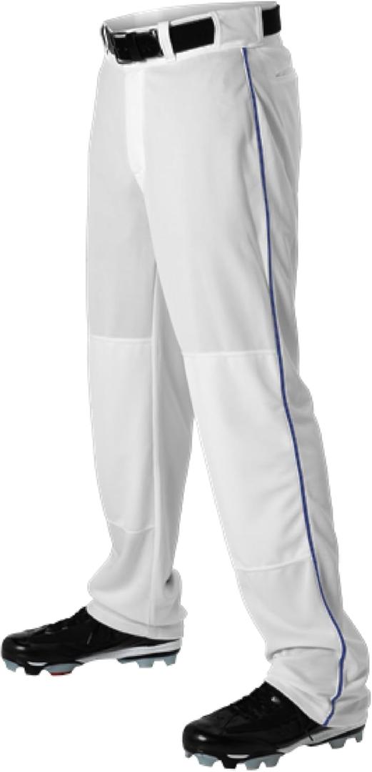 Alleson Athletic Boys Baseball Pants with Braid (White, L)