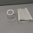 KUMGROT E26/E27 Small Pleated Lamp Shade Scalloped Lampshades Lights Replacement Barrel Drum Lamps Shades for Bedroom Living Room Home Office Decor White